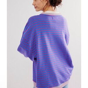 Free People Classic Stripe Oversized Crewneck Sold Out Color!